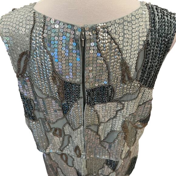 ASOS Curve Cocktail Dress 1X Homecoming Dress 18 Semi Formal Sequin 20s Flapper - Picture 11 of 17